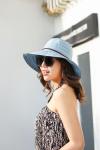 AK17594 fashion polyester braid foldable summer straw hats for womens in stock ,