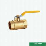 Yellow Finished Superior Quality Brass Ball Valve For Fluid Application Use
