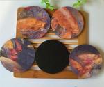 home decoration foam EVA non-slip mat cup Coaster with Holder Set Eco-friendly