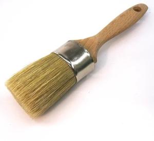 China Diameter 2in Large Oval Paint Brush Pure Bristle For Cabinets 20.5cm Long factory