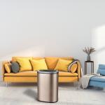 Fingerprint Proof 427mm Height Stainless Steel Bathroom Trash Can