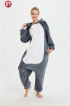Wholesale Soft Polyester Fluffy Flannel Fleece Cartoon onesie pajamas Mascot