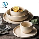 Cream White Rustic Ceramic Dinnerware Rustic Porcelain Dinnerware FDA EU