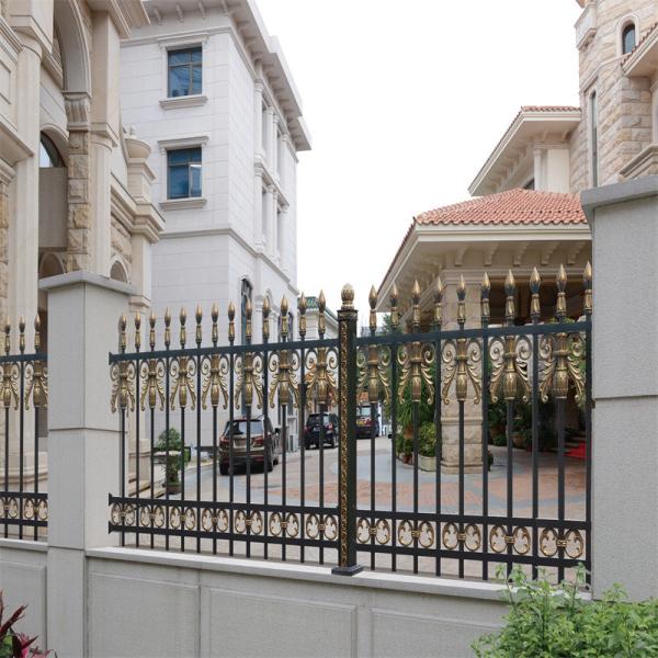Slat Privacy Black Powder Coated Aluminum Railing Balustrades Handrails For
