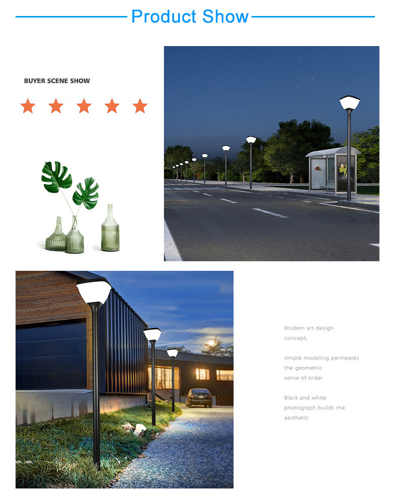 Street Lamp Solar Panel Light Waterproof IP65 5V Landscape Yard Lawn Decoration
