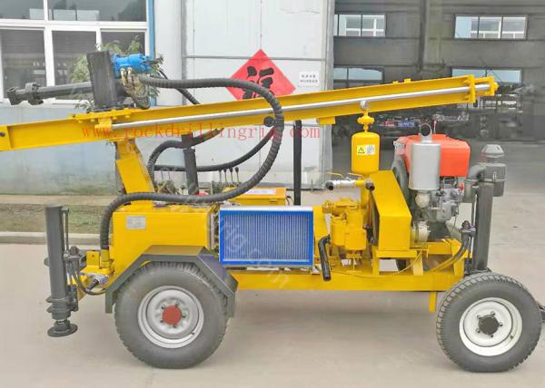 4 Wheels Dth Drilling Equipment Rock Drilling Machine For 110m Water Well