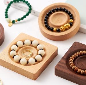 China Solid Wood Combo Beaded Display Tray Jewelry Display Panel Bracelet Design Posing Jewelry Shooting Props Display Stand factory