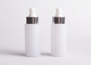 Long And Thin Round 30ml Glass Dropper Bottles With Matte / Polish Surface