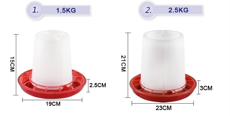 Circular PE 12kg Goose Poultry Feeder Drinker