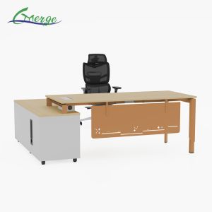 Functional Cable Management System Commercial Manager Office Desk with Wood