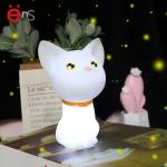 Bedroom Night Lights Lamps White 3D Kat Non Phthalate Pvc Material ODM