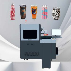 China 10-270mm Printing Length Cylinder UV Printer With Ethernet Connectivity And LCD Touch Screen Control Panel factory