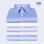 Digital Printing Fashion Men's Slim Fit Long-sleeved Shirt for Autumn Business