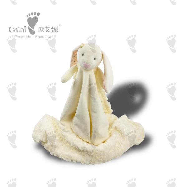 25cm Presents Cuddly Baby Comforter Toy Child Friendly Rabbit Comforter Flannel