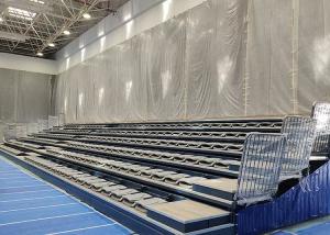 China Eletrical Retractable Bleacher Seating Melody Polymer HDPE For Sport Center factory