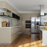 Free Design Modular Kitchen Furniture Modern Black Kitchen Cabinets Wooden