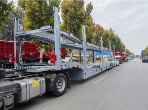 China Double-decker hydraulic car carrier trailer can transport 7 cars ADR certified car trailer factory