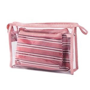 China Zipper One Piece PVC Cosmetic Bag Organizer 21*13cm factory