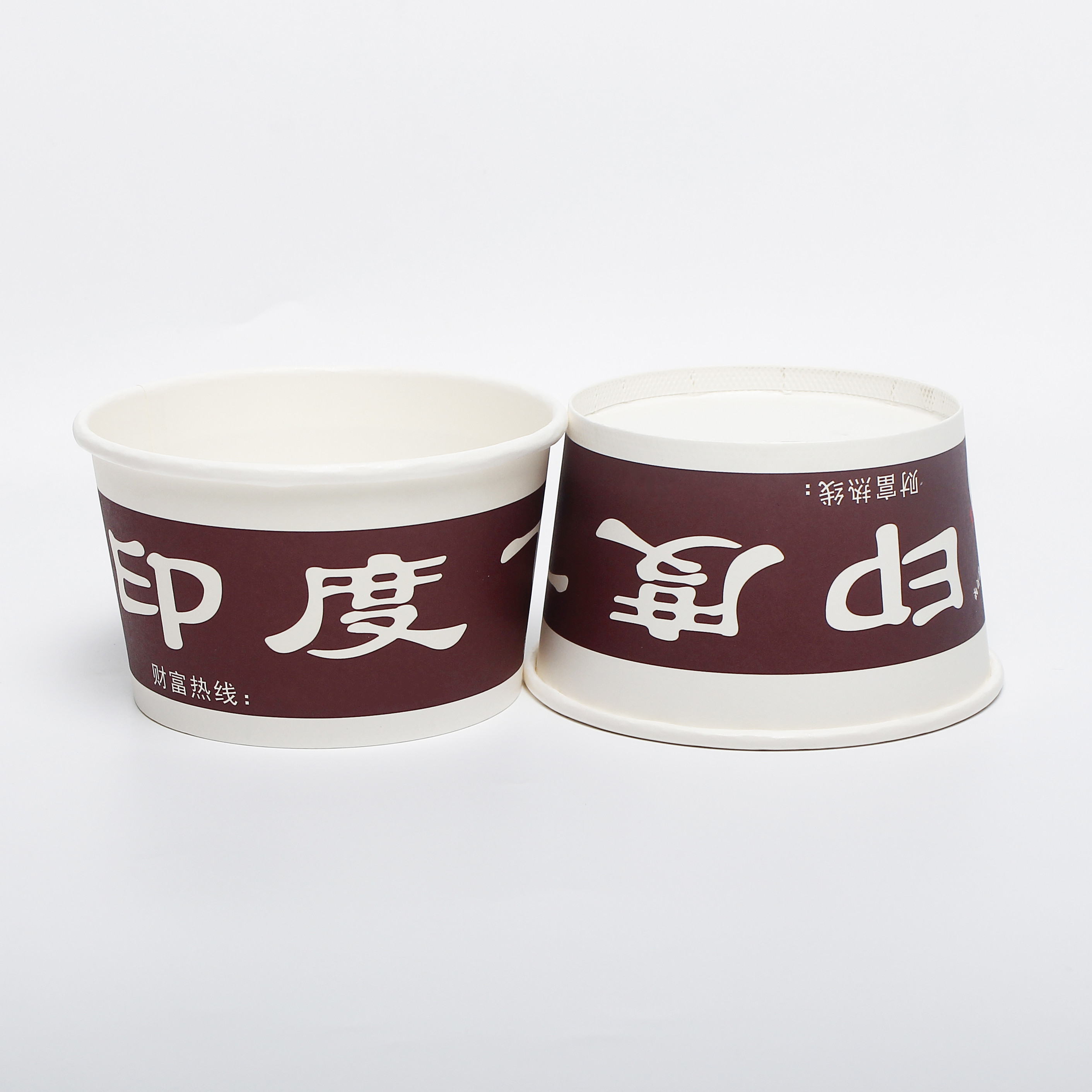 Packaging Box Paper Bowl custom printing LOGO LOGO one-time thickening PE film take-out brand custom