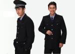Single Breasted Security Guard Uniform , Long Sleeve Black Security Jacket For