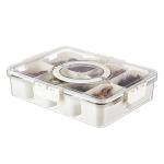 Plastic 8-divided Lunch Box Storage Box Insurance Container Box Refrigerator