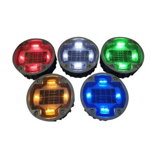 China Warning Road Cone G105 Led Solar Aluminum Cat Eye Round Road Stud for Traffic Safety factory