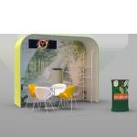 Open Arched Backdrop Walls Exhibition Convention Booth Display For Trade Show