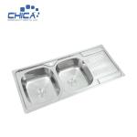 CH11050 USU304 Stainless Steel Press Kitchen Sinks Large and Small Double Bowl