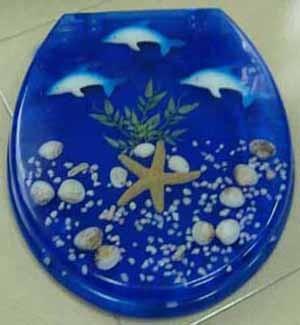 resin toilet seat cover,MDF toilet seat,PP toilet seat,sea star,shell transparen