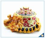 Fashion Elephant Design With Pearl High Quality Trinket Box Wholesale SCJ431
