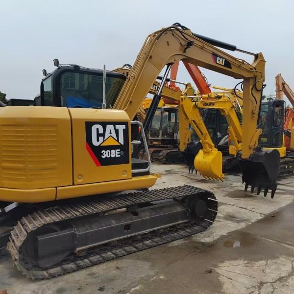 2020 yellow Used Cat Excavator 308E2 Mini Excavator Digger 8Tons Earthwork