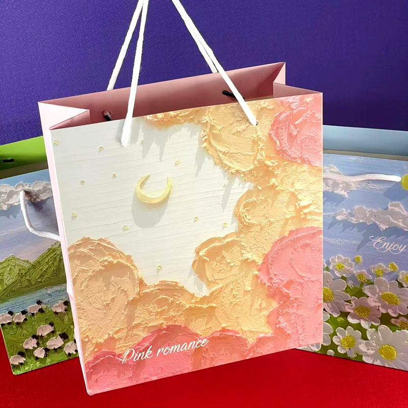 Gravure Printing Custom Order Luxury Boutique Gift Shopping Tote Art Paper Bags With Logo