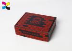 Red and Black Printing Custom Packaging Boxes With White E-flute Corrugated