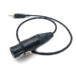 0.5M Length Camera Audio Cable , 3 Pin XLR Female To 3.5 Mm Cable For Audio