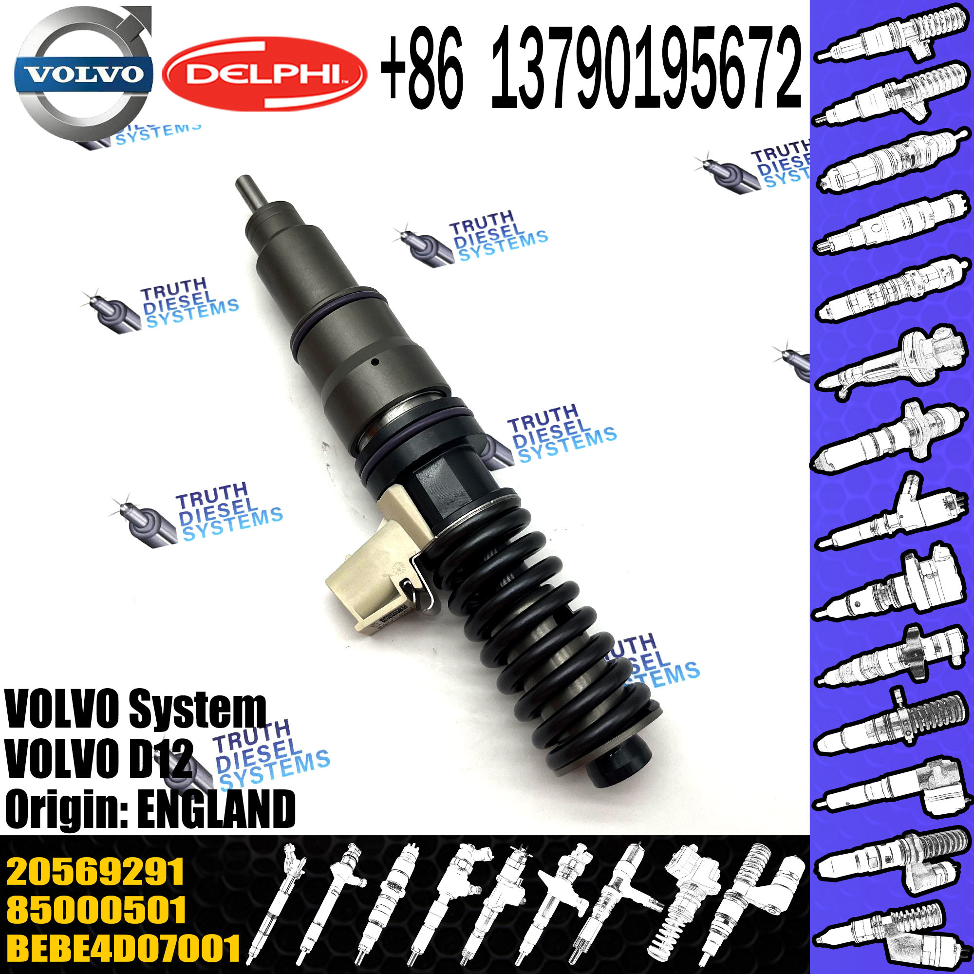 Diesel inyector common rail injector E3 Fuel Electronic Unit Injector BEBE4D39001 BEBE4D28001 20569291 for VOL B12