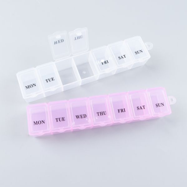 pill box 7 Grid Colorful Weekly 7 Day Medicine Organizer For Home Travel