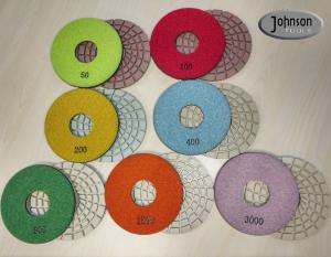 China 5 inch Ceramic Bond Dry Diamond Polishing Pads for Concrete high Effective factory