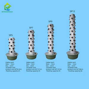 Vertical 5 Holes Each Layer Custom Multi-layer Petal Hydroponic Tower for