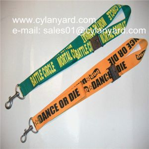 China polyester lanyard with metal clasp clip, metal trigger clip lanyards, factory