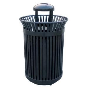 China Commercial Cigarette Trash Bin , Polyester Powder Coated Steel Ashtray Bin factory