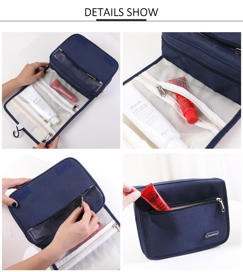 Lightweight Polyester Hanging Toiletry Travel Bag For Women