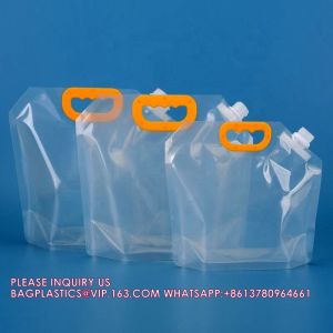 Sustainable Recyclable Custom 1.5L 2.5L 5L Plastic Liquid Packaging Bag Stand Up