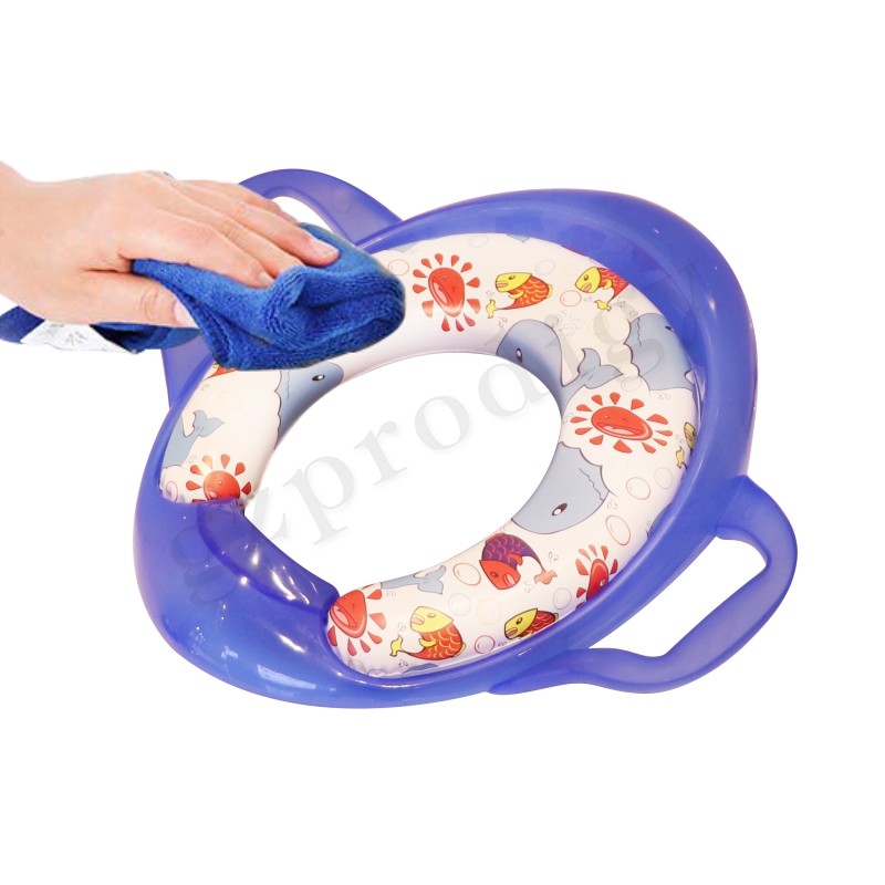 Comfortable Baby Potty Training Seat PU Toilet Cover With Handle