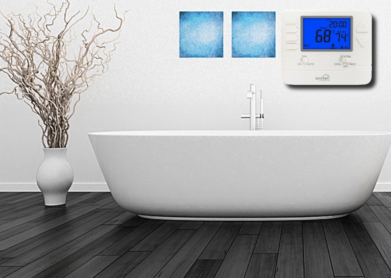 24V 50 / 60 HZ Multi Stage Weekly Programmable Thermostat For Underfloor Heating