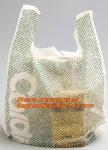 100 Compostable Biodegradable Shopping Bags - T-Shirt Style Carry Bags for Trash