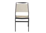 Net Cloth And Aluminum Outdoor Non Arm Dining Chairs For Garden Restaurant