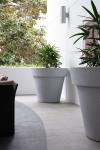 Large Resin Flower Vase Fiberglass Outdoor Pots Customizable Logo Size