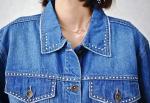 Custom Casual Womens Short Jean Jacket , Slim Fit Jeans Coat For Ladies