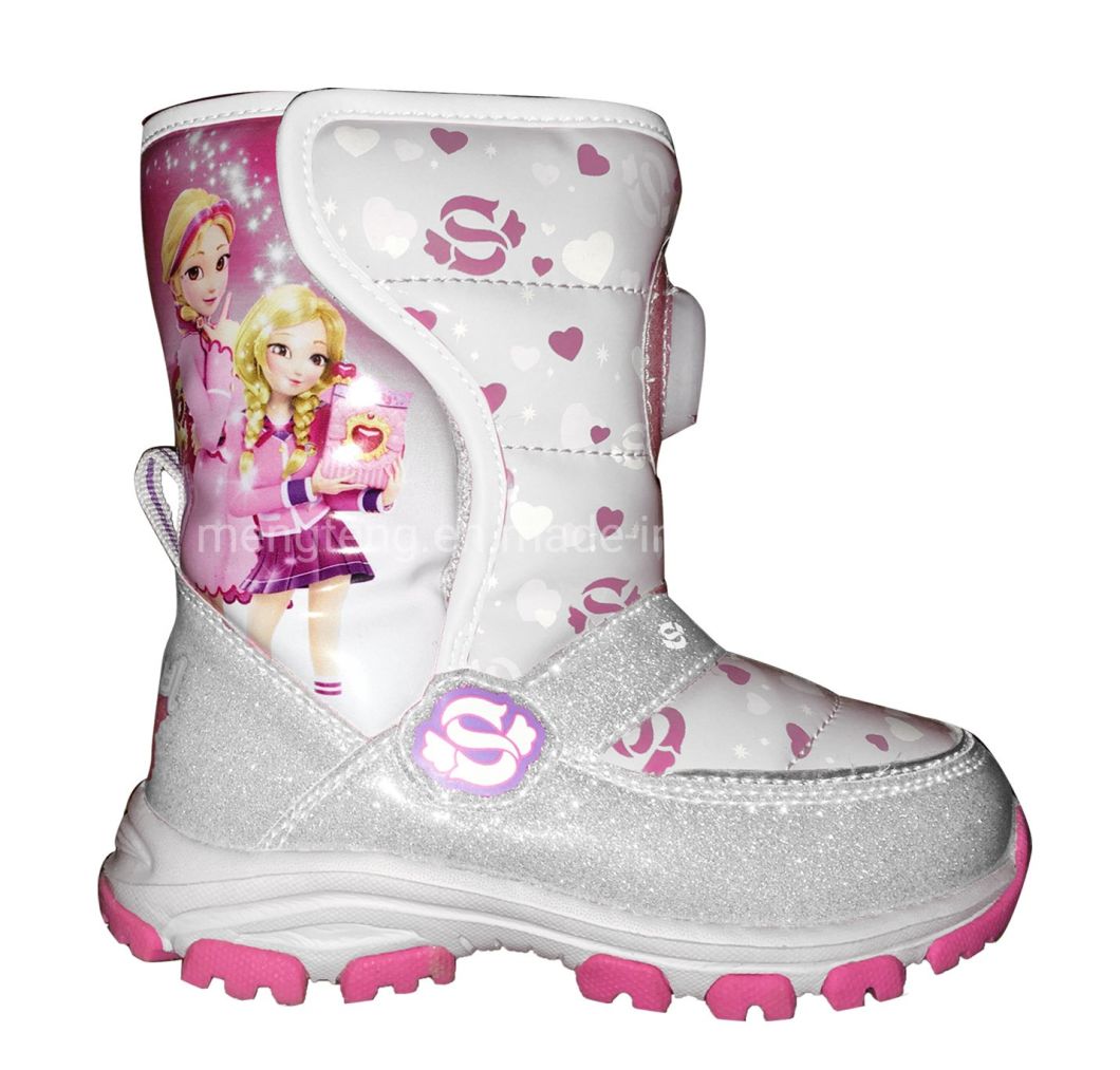 Snow Boots Warm Winter Fur Boots PU Boots Magic Tape Non-Slip Boots Soft Boots Outdoor Boots for Kids