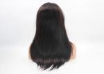 Raw Indian Full Lace Human Hair Wigs Silky Straight Wave Medium Brown Lace